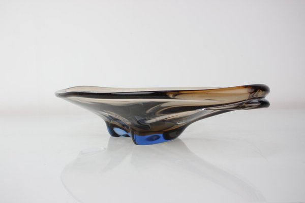 Mid-Century Art Glass Bowl by Zelezno Borske Sklo, 1960s-TZ-1298721