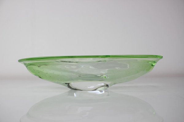 Mid-Century Art Glass Bowl by Zelezno Borske Sklo, 1960s-TZ-1298734