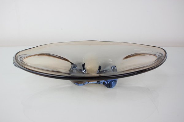 Mid-Century Art Glass Bowl by Zelezno Borske Sklo, 1960s-TZ-1298721