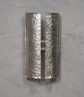 Mid-Century Art Glass Murano Silver Wall Light, 1990s-UH-1732057