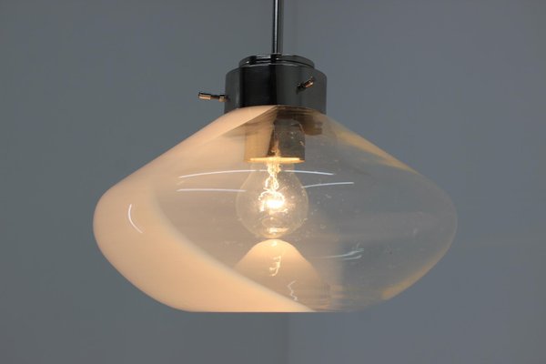 Mid-Century Art Glass Pendant Lamp from Kamenicky Senov, 1970s-TZ-703066