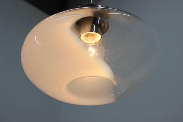 Mid-Century Art Glass Pendant Lamp from Kamenicky Senov, 1970s-TZ-703066