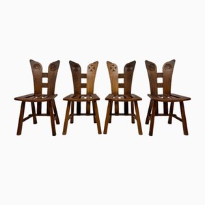 Mid-Century Artisan Dining Chairs, 1960s, Set of 4-MTU-2031562