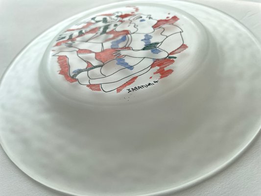 Mid-Century Artist Glass Plate, Italy, 1960s-NY-2041851