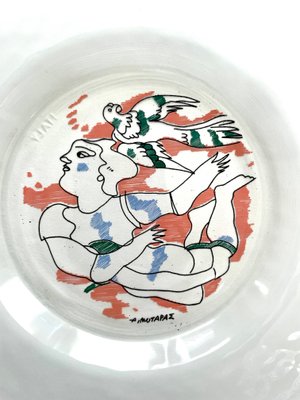 Mid-Century Artist Glass Plate, Italy, 1960s-NY-2041851