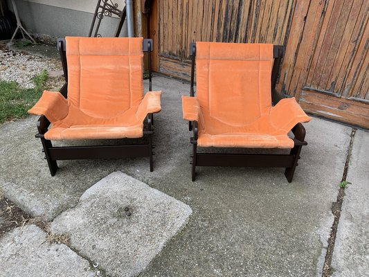 Mid-Century Arts & Crafts Lounge Chairs from Képcsarnok, Set of 2-OXJ-1703804