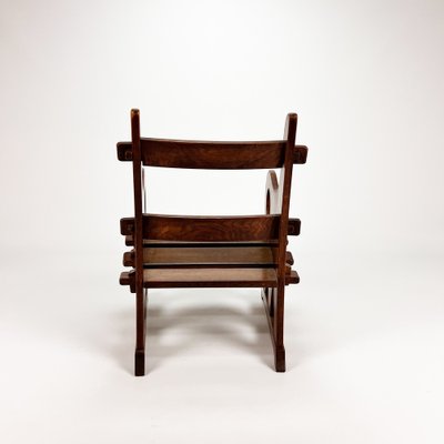 Mid-Century Arts & Crafts Oak Lounge Chair, 1950s-RMX-1378306