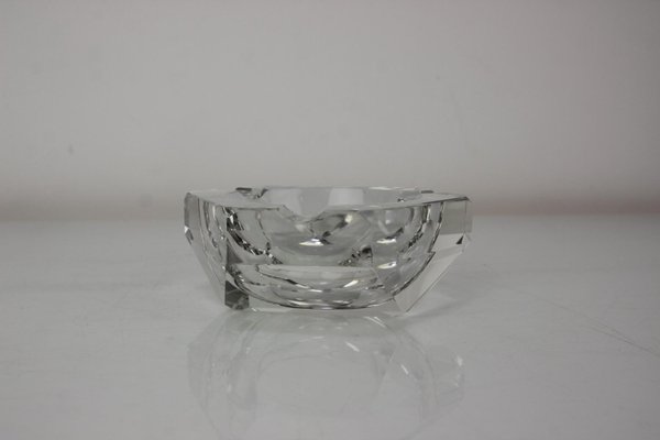 Mid-Century Ashtray Diamond Bohemia Glass, 1970s-TZ-1298740