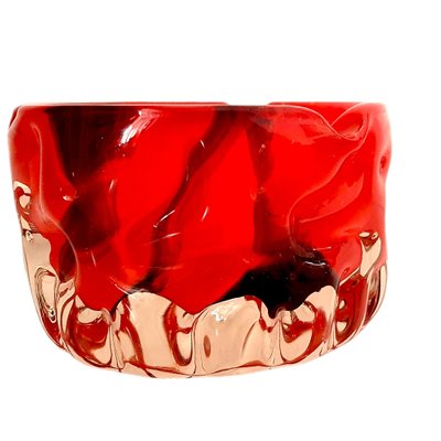 Mid-Century Ashtray in Red Murano-TCS-1328195