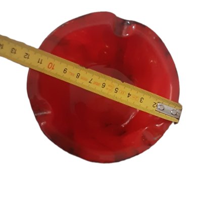 Mid-Century Ashtray in Red Murano-TCS-1328195