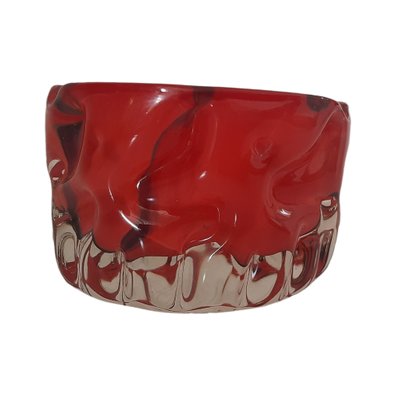 Mid-Century Ashtray in Red Murano-TCS-1328195