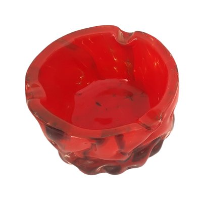 Mid-Century Ashtray in Red Murano-TCS-1328195