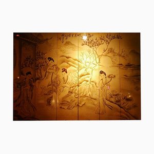 Mid-Century Asian Wood Panel-FIP-771360