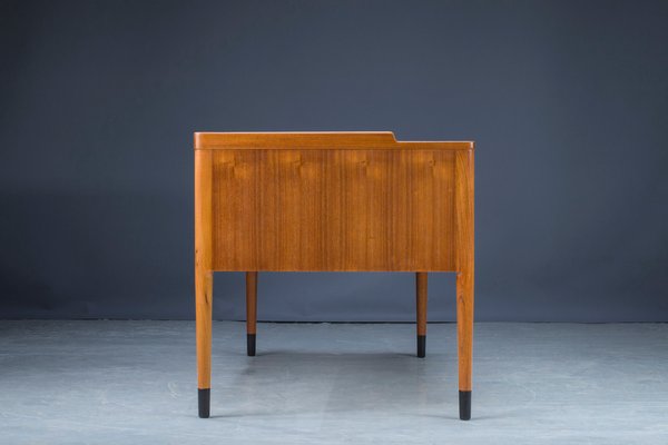 Mid-Century Asymmetric Teak Desk with Bar, 1960s-ZZH-1177423