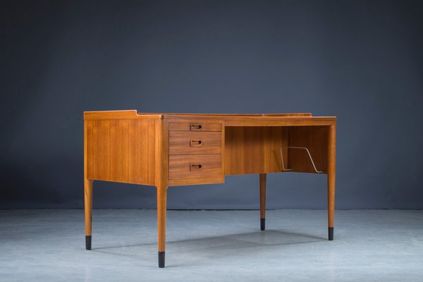 Mid-Century Asymmetric Teak Desk with Bar, 1960s-ZZH-1177423