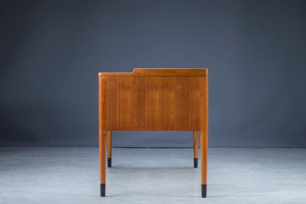 Mid-Century Asymmetric Teak Desk with Bar, 1960s-ZZH-1177423