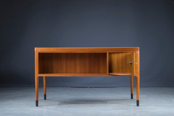 Mid-Century Asymmetric Teak Desk with Bar, 1960s-ZZH-1177423