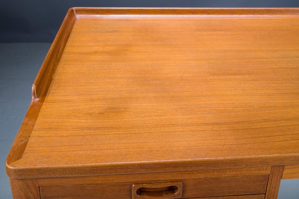 Mid-Century Asymmetric Teak Desk with Bar, 1960s-ZZH-1177423