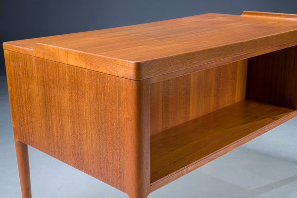 Mid-Century Asymmetric Teak Desk with Bar, 1960s-ZZH-1177423