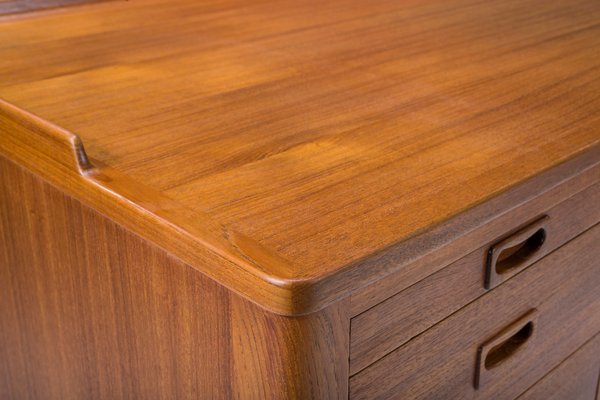 Mid-Century Asymmetric Teak Desk with Bar, 1960s-ZZH-1177423