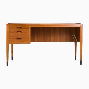 Mid-Century Asymmetric Teak Desk with Bar, 1960s-ZZH-1177423