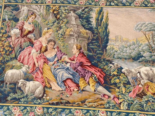 Mid-Century Aubusson Style Jacquard Tapestry-YMM-1062113