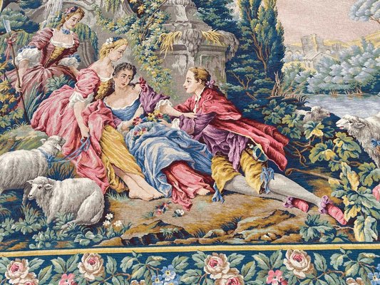 Mid-Century Aubusson Style Jacquard Tapestry-YMM-1062113