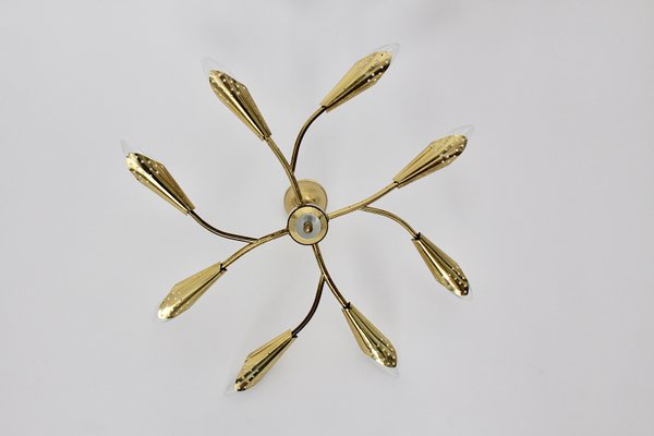 Mid-Century Austrian 8-Arm Ceiling Lamp by Rupert Nikoll, 1950s-NB-687721