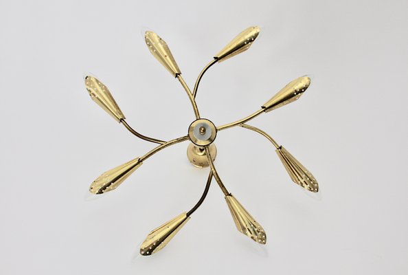 Mid-Century Austrian 8-Arm Ceiling Lamp by Rupert Nikoll, 1950s-NB-687721