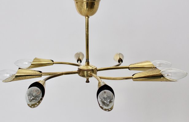 Mid-Century Austrian 8-Arm Ceiling Lamp by Rupert Nikoll, 1950s-NB-687721