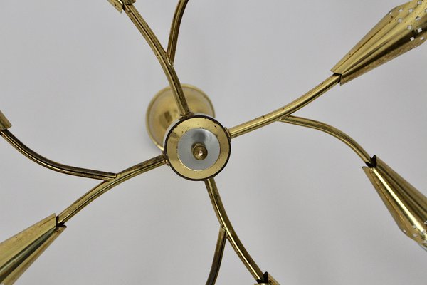 Mid-Century Austrian 8-Arm Ceiling Lamp by Rupert Nikoll, 1950s-NB-687721