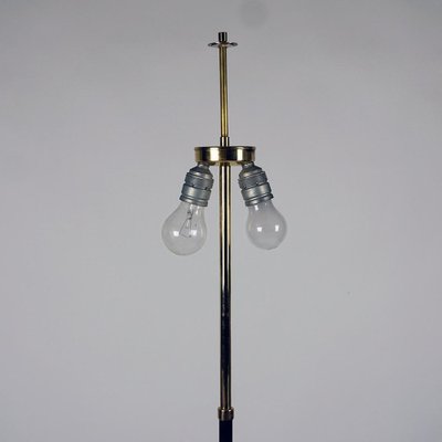 Mid-Century Austrian Brass Floor Lamp with Pink Flamingo Shade by J. T. Kalmar, 1950s-MH-1769356