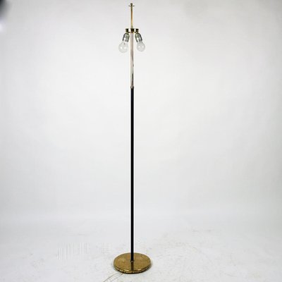 Mid-Century Austrian Brass Floor Lamp with Pink Flamingo Shade by J. T. Kalmar, 1950s-MH-1769356