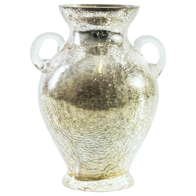 Mid-Century Austrian Cracked Glass Vase-ZCI-752525