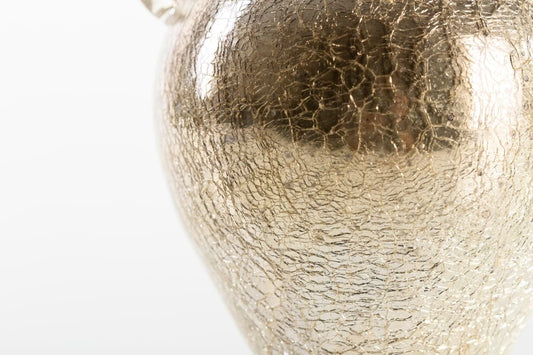 Mid-Century Austrian Cracked Glass Vase