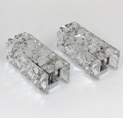 Mid-Century Austrian Crystal Glass Wall Sconces from Kinkeldey, 1960s, Set of 2-JDR-1125507