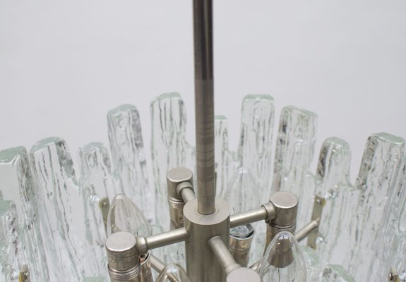 Mid-Century Austrian Ice Glass Chandelier from Kalmar, 1970s-KQB-581138