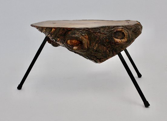 Mid-Century Austrian Solid Cherry Tree Trunk Coffee Table, 1950s-NB-584867