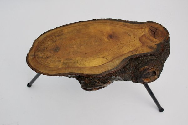 Mid-Century Austrian Solid Cherry Tree Trunk Coffee Table, 1950s-NB-584867