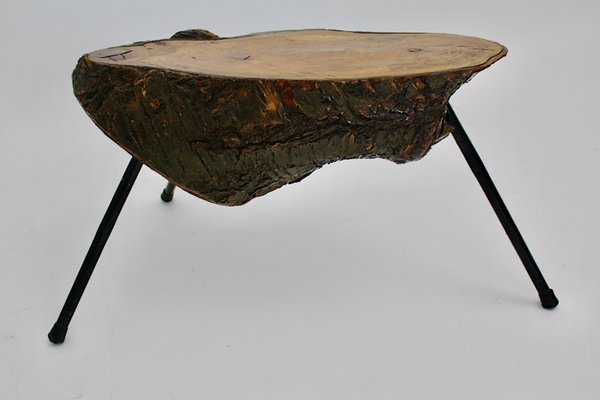 Mid-Century Austrian Solid Cherry Tree Trunk Coffee Table, 1950s-NB-584867