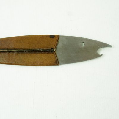 Mid-Century Austrian Steel and Leather Fish Bottle Opener by Carl Auböck-MH-1310433