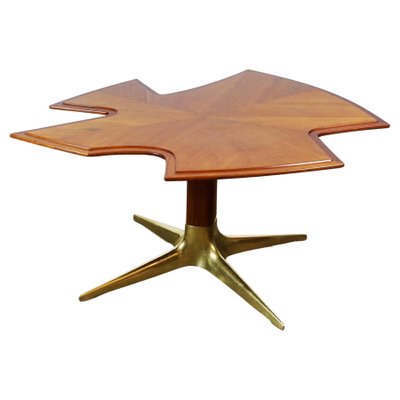 Mid-Century Austrian Walnut and Brass Coffee Table by Oswald Haerdtl-MH-1099154