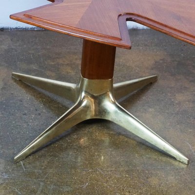 Mid-Century Austrian Walnut and Brass Coffee Table by Oswald Haerdtl-MH-1099154