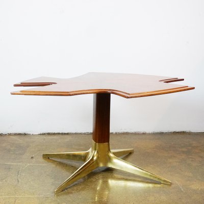 Mid-Century Austrian Walnut and Brass Coffee Table by Oswald Haerdtl-MH-1099154