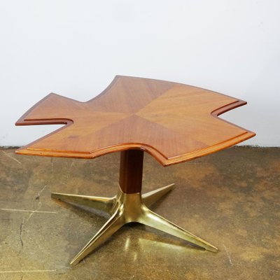 Mid-Century Austrian Walnut and Brass Coffee Table by Oswald Haerdtl-MH-1099154