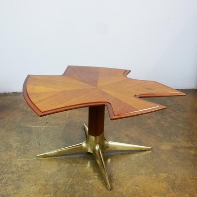 Mid-Century Austrian Walnut and Brass Coffee Table by Oswald Haerdtl-MH-1099154