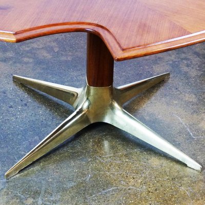 Mid-Century Austrian Walnut and Brass Coffee Table by Oswald Haerdtl-MH-1099154