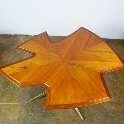 Mid-Century Austrian Walnut and Brass Coffee Table by Oswald Haerdtl-MH-1099154