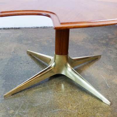 Mid-Century Austrian Walnut and Brass Coffee Table by Oswald Haerdtl-MH-1099154