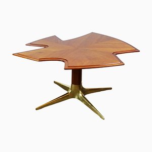 Mid-Century Austrian Walnut and Brass Coffee Table by Oswald Haerdtl-MH-1099154